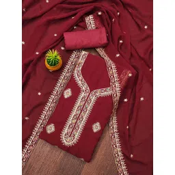 LeeliPeeri Designer Embroidered Unstitched Dress Material-picture-33