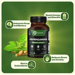 DENZOUR NUTRITION Ashwagandha 1000 mg For Energy & Focus - 60 Capsules image 3