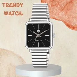 REBOOT Men Dial & Bracelet Style Straps Analogue Watch New158_151 Black Designer Square-picture-15