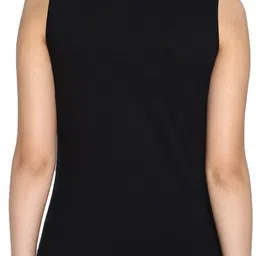 ap'pulse Pack of 2 Women Solid Round Neck Pure Cotton Black, Pink T-Shirt image 3