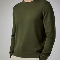 DELAN Men Round Neck Woollen Long Sleeves Pullover image 3