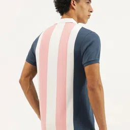 United Colors of Benetton Regular Fit Polo Neck Striped T-shirt image 4