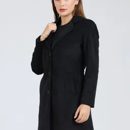 YOUNG CLUB CLASSIC Self Design Notched Lapel Overcoat image 4