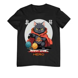 TeeSlix Unisex Black Tshirts image 2