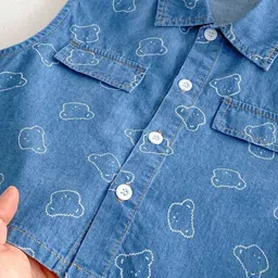 LULU & SKY Boys Printed Shirt with Shorts image 4