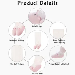 SYGA Infants Pack Of 2 Cotton Knee Above Length Socks image 2