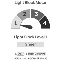 haus & kinder White & Grey Embroidered Sheer Door Curtain image 5