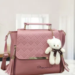 MAGNIFIQUE Textured PU Sling Bag image 1