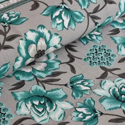 INDHOME LIFE Blue & Grey Ethnic Motifs 210 TC King Bedsheet with 2 Pillow Covers image 3