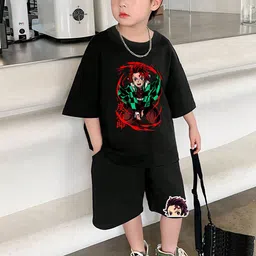 LOCAVESTIR Boys Printed T-shirt With Shorts-picture-57