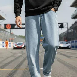 FALKRA Men Straight Fit Mid-Rise Light Fade Stretchable Jeans image 3