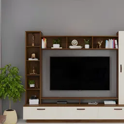 bluewud Fenily Brown & Beige Wooden TV Entertainment Unit-picture-30