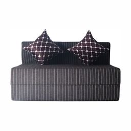 FRIENDS LIFE Grey Foam 2 Seater Fold Out Sofa Cum Bed-picture-29