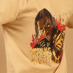 grage Oversized Graphic Beige T-Shirt image 3
