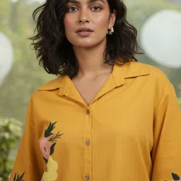 Bunkari Women Floral Printed Regular Pure Cotton Top with Palazzos image 5