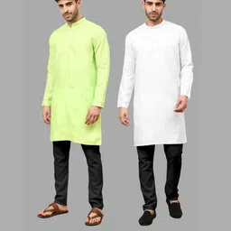 VS MALL Men Cotton Blend Kurta Sets-picture-31