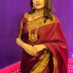 AVANTIKA FASHION Ethnic Motif Woven Design Zari Kanjeevaram Saree image 4