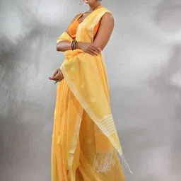 sourav biswas Woven Design Pure Cotton Saree-picture-25