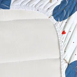 Homybees Elastic Fitted King Size Unisex Leaf Printed 220 TC Bedsheet with 2 Pillow Covers image 3