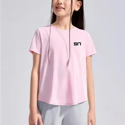 SPORTING NATION Girl Pink Casual T-shirt-picture-16