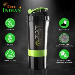 true indian New gym bag combo for gym bag gym shaker bottle wrist band hand gripper Fitness Accessory Kit Kit image 3