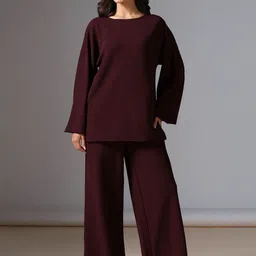 Selvia Round Neck Top With Trousers Co-Ords image 3