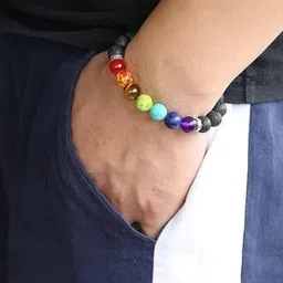 Divine souvenirs Unisex Set Of 4 Artificial Beaded Elasticated Bracelets image 3