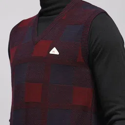 Monte Carlo Men Checked Woollen Sweater Vest image 2