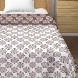 Anadhika Brown Floral AC Room Single Bed Dohar-picture-10