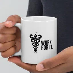 Mr UVD White & Black Typography Printed Ceramic Glossy Mug 350 ml image 5