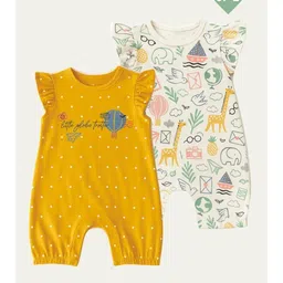 FURR BALLS Girls Pack of 2 Printed Rompers-picture-32