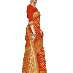 SAADHVI Woven Design Zari Pure Silk Saree image 5