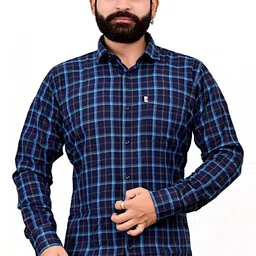 Marc Laurent Men Tartan Checks Checked Casual Shirt-picture-23