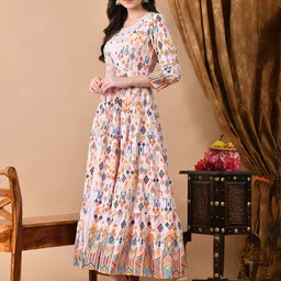 ftDiva Printed Maxi Ethnic Dress image 5