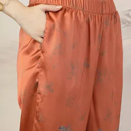 Nayam By Lakshita Floral Printed Mandarin Collar A-Line Kurta With Palazzos image 2