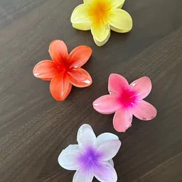 Elecsera Pack of 4 Floral Shaped Claw Clip-image-21