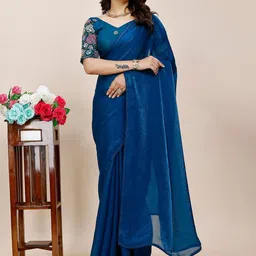 K 5 Fashion Embroidered Pure Chiffon Saree-picture-39