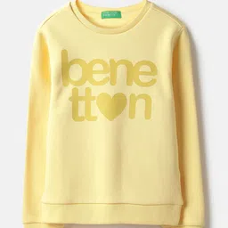 United Colors of Benetton Girls Typography Printed Long Sleeve Round Neck Pullover-picture-44