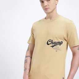 glitchez Placement Typography Print Round Neck Regular Fit T-shirt-picture-19