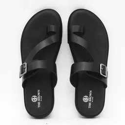 The Brown Hide Men Leather Comfort Sandals-picture-58