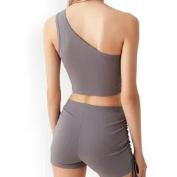 YANA FASHION One Shoulder Top With Short image 4