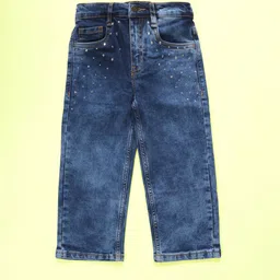 KiddoPanti Girls Straight Fit Mid-Rise Light Fade Stretchable Jeans-picture-30