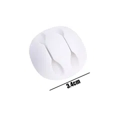 Baskety White & Brown 4 pcs Wire Organizer Cable Clips image 3