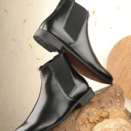 EL PASO Men Leather Casual Chelsea Boots-image-34