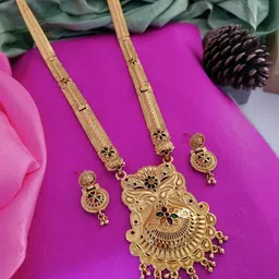 OM KRISHIV COLLECTION Gold Plated Jewellery Set-picture-14