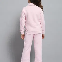 Monte Carlo Girls Self Design Shirt Collar Sweatshirt & Trousers image 3