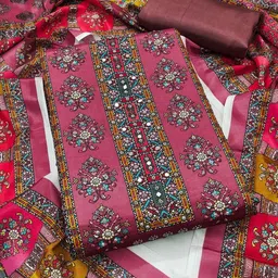 Suha Printed Unstitched Dress Material-picture-17