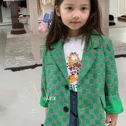StyleCast x Revolte Girls Checked Tailored Jacket-picture-26