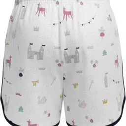 jesz gallery Printed, Graphic Print Women White Night Shorts, Casual Shorts image 2
