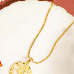 Anouk Gold-Plated Circular Pendants with Chains image 1